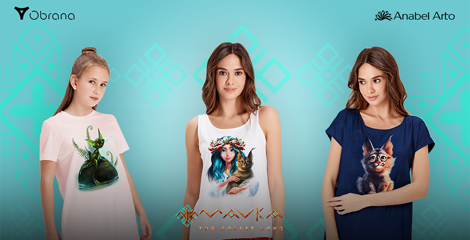 Mavka’s Universe is replenished with a new licensing collaboration: despite the war Anabel Arto and Obrana brands have released a brand-new apparel collection featuring MAVKA’s characters